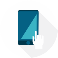 片手でも迷わず操作できる<br>スマホ向けデザイン・アイコン